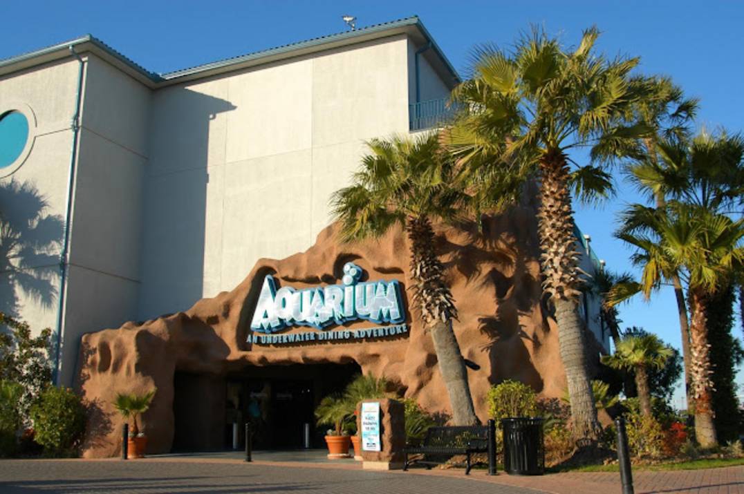Aquarium Restaurant dining room at Kemah Boardwalk