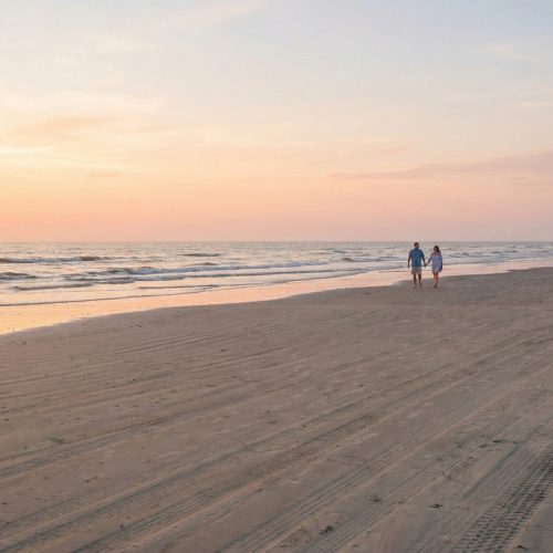 jamaica-beach-texas-sunset-walk-couple
